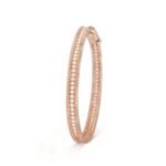 ELSIE LOVE Perlee Bangle Bracelet for Women, 18K Gold Plated V Gold, Cubic Zircon - Image 5