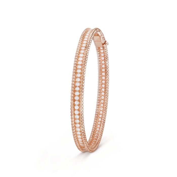 ELSIE LOVE Perlee Bangle Bracelet for Women, 18K Gold Plated V Gold, Cubic Zircon - Image 5