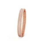 ELSIE LOVE Perlee Bangle Bracelet for Women, 18K Gold Plated V Gold, Cubic Zircon - Image 5