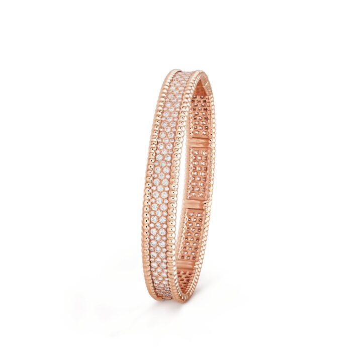 ELSIE LOVE Perlee Bangle Bracelet for Women, 18K Gold Plated V Gold, Cubic Zircon - Image 5