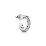 ELSIE LOVE T1 Hoop Earrings Extra Small with Zirconia | V Gold 18K Gold Plated Minimalist Hoops - Image 8