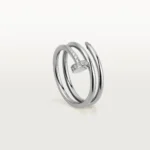 ELSIE LOVE Double Ring Nail Ring, Women’s 18K Gold Plated Cubic Zircon Open Ring - Image 6