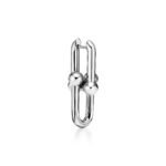 ELSIE LOVE Link Earrings | V Gold 18K Gold Plated Minimalist Hoop - Image 6