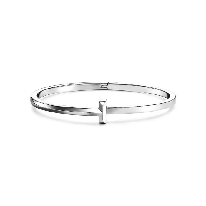 ELSIE LOVE T1 Narrow Hinged Bangle for Women, 18K Gold Plated V Gold Medium Bracelet - Image 6