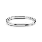 ELSIE LOVE Lock Bangle, 18K Gold Plated, V Gold, Medium Size, PVD 5x Layered - Image 6