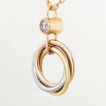 ELSIE LOVE Trinity Circle Pendant Necklace for Women, 18K Gold Plated V Gold, PVD Layered, Cubic Zircon - Image 6