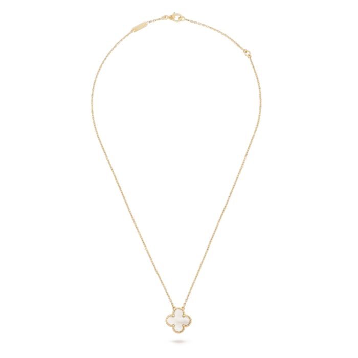 Clover Leaf Necklace,925 Silver, 18k Gold Plated - Image 6