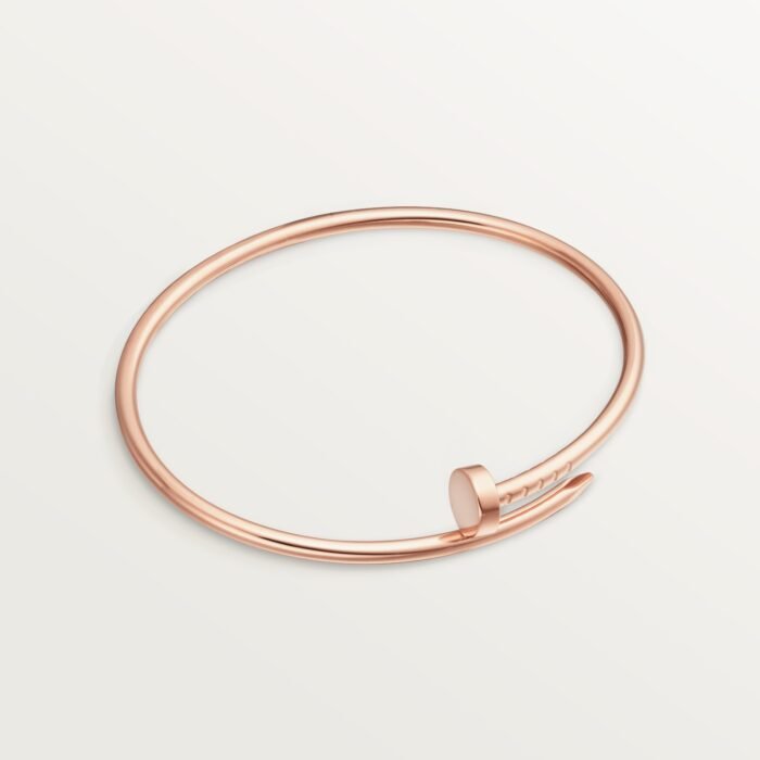 ELSIE LOVE Nail Bangle · 18K Gold Plated · Slim 2.5mm · Gold / Rose Gold · Minimalist Open Bracelet - Image 6