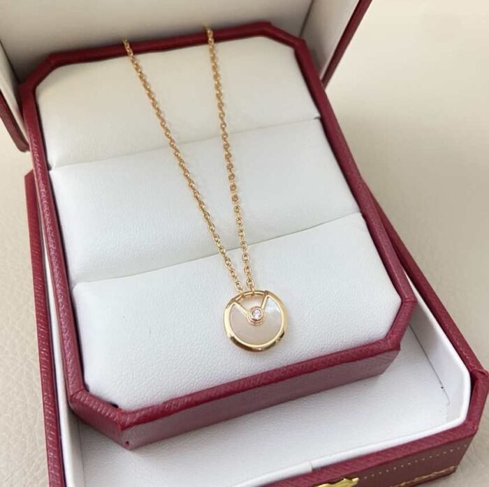 ELSIE LOVE Amulette Necklace · 18K Gold Plated V Gold · Mother-of-Pearl / Onyx / Malachite / Carnelian · Lucky Pendant Choker - Image 6