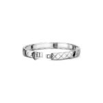 ELSIE LOVE Coco Crush Bracelet · 18K Gold Plated V Gold · Quilted Engraving with Zirconia · Elegant Women’s Bangle - Image 6
