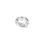 ELSIE LOVE Coco Crush Ring · 925 Sterling Silver 18K Gold Plated · Quilted Engraving with Zirconia · Elegant Women’s Fashion Ring - Image 6