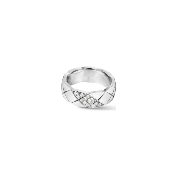 ELSIE LOVE Coco Crush Ring · 925 Sterling Silver 18K Gold Plated · Quilted Engraving with Zirconia · Elegant Women’s Fashion Ring - Image 6