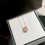 ELSIE LOVE Camélia Necklace Women 18K Rose Gold Plated V Gold Zirconia PVD 5x Layered Flower Pendant - Image 6
