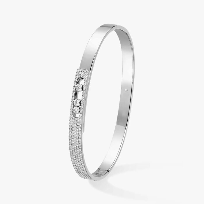 ELSIE LOVE Move Noa Bracelet Women 18K Gold Plated V Gold Zirconia PVD 5x Layered Bangle 4.5mm - Image 6