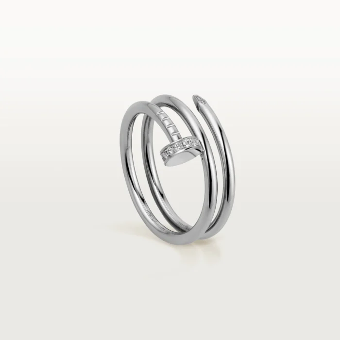 ELSIE LOVE Double Ring Nail Ring, Women’s 18K Gold Plated Cubic Zircon Open Ring - Image 6