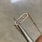 ELSIE LOVE Move Uno Bracelet Women 18K Gold Plated V Gold Zirconia PVD 5x Layered Chain 18.5cm - Image 6