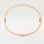 ELSIE LOVE Screw Bangle Bracelet Women 18K Gold Plated V Gold PVD 5x Layered Zirconia Classic Design 0.24in - Image 20
