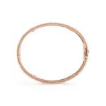ELSIE LOVE Clover Bracelet Women 18K Gold Plated V Gold Zirconia PVD 5x Layered Luxury Bangle 6.3" - Image 6