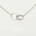 ELSIE LOVE Double Ring Necklace Women 18K Gold Plated V Gold PVD 5x Layered 18-Inch Pendant - Image 6
