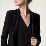 ELSIE LOVE Nail Circle Pendant Necklace for Women, 18K Gold Plated V Gold, PVD Layered, Cubic Zircon - Image 6