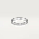ELSIE LOVE Screw Slim Ring Women 18K Gold Plated V Gold PVD 5x Layered Zirconia 2.6mm Band - Image 6