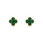 ELSIE LOVE Clover Leaf Earrings · 18K Gold Plated 925 Silver · White Mother-of-Pearl / Black Onyx / Red Carnelian / Green Malachite - Image 7