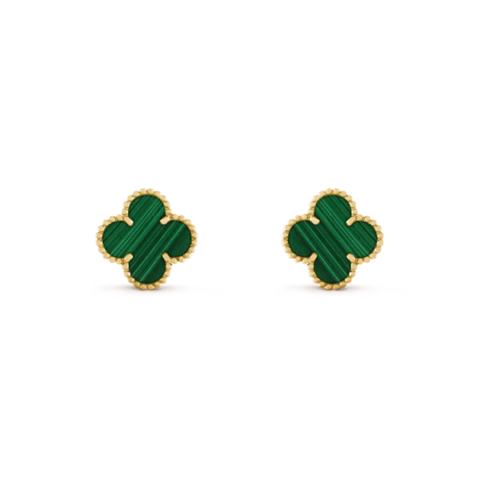 ELSIE LOVE Clover Leaf Earrings · 18K Gold Plated 925 Silver · White Mother-of-Pearl / Black Onyx / Red Carnelian / Green Malachite - Image 7