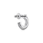 ELSIE LOVE T1 Hoop Earrings Extra Small with Zirconia | V Gold 18K Gold Plated Minimalist Hoops - Image 7