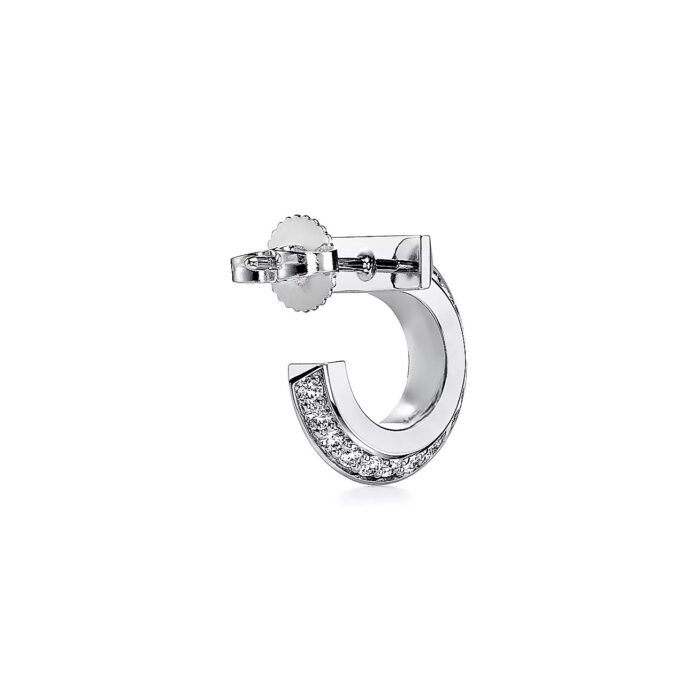 ELSIE LOVE T1 Hoop Earrings Extra Small with Zirconia | V Gold 18K Gold Plated Minimalist Hoops - Image 7