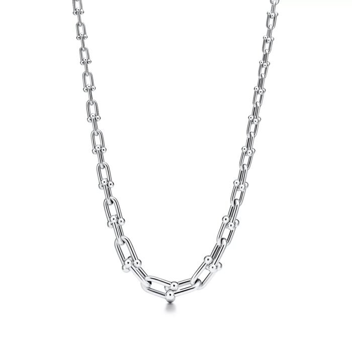 ELSIE LOVE Link Necklace | V Gold 18K Gold Plated Minimalist Chain Necklace 18” - Image 7