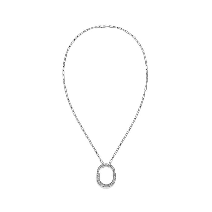 ELSIE LOVE Medium Lock Pendant Necklace | V Gold 18K Gold Plated with Zirconia, 18” - Image 7