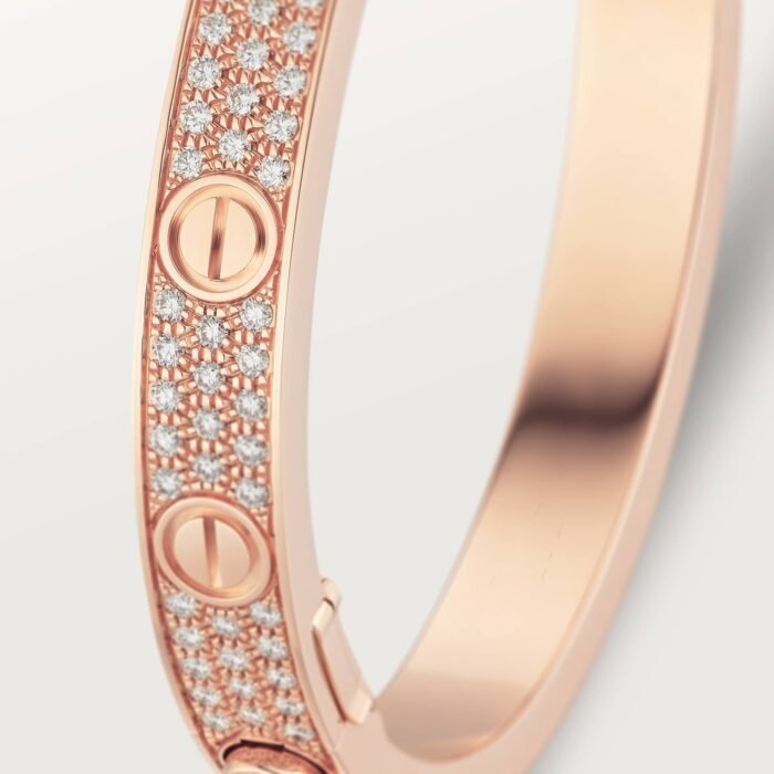 ELSIE LOVE Wide Pavé Bangle Bracelet Women’s Luxury 18K Gold Plated Zirconia Cuff - Image 7