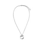 ELSIE LOVE T1 Circle Pendant Necklace – 18K Gold Plated, Small Motif, Adjustable 16-18" Chain, Minimalist V Gold Jewelry - Image 7