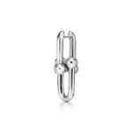 ELSIE LOVE Link Earrings | V Gold 18K Gold Plated Minimalist Hoop - Image 7