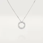 ELSIE LOVE Circle Zircon Pendant Necklace Women 18K Gold Plated V Gold PVD 5x Layered 17-Inch Chain - Image 7