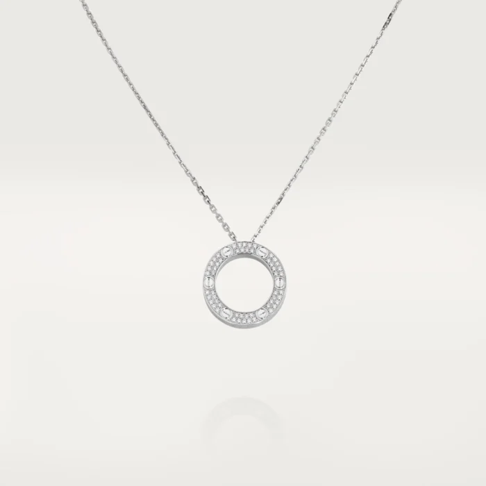 ELSIE LOVE Circle Zircon Pendant Necklace Women 18K Gold Plated V Gold PVD 5x Layered 17-Inch Chain - Image 7