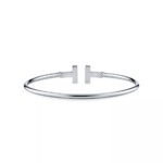 ELSIE LOVE T Bracelet 18K Gold Plated Minimalist Open Cuff - Image 7