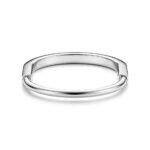 ELSIE LOVE Lock Bangle, 18K Gold Plated, V Gold, Medium Size, PVD 5x Layered - Image 7