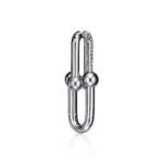 ELSIE LOVE Link Earrings with Zirconia | V Gold 18K Gold Plated | 1.5" Fashion Earrings - Image 7