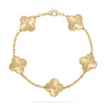 ELSIE LOVE Clover Leaf Bracelet ,925 Silver, 18k Gold Plated - Image 31