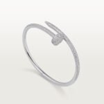 ELSIE LOVE Nail Bangle with Cubic Zirconia · 18K Gold / Rose Gold / Silver Plated · 3.5mm Open Bracelet - Image 7