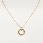 ELSIE LOVE Trinity Circle Pendant Necklace for Women, 18K Gold Plated V Gold, PVD Layered, Cubic Zircon - Image 7