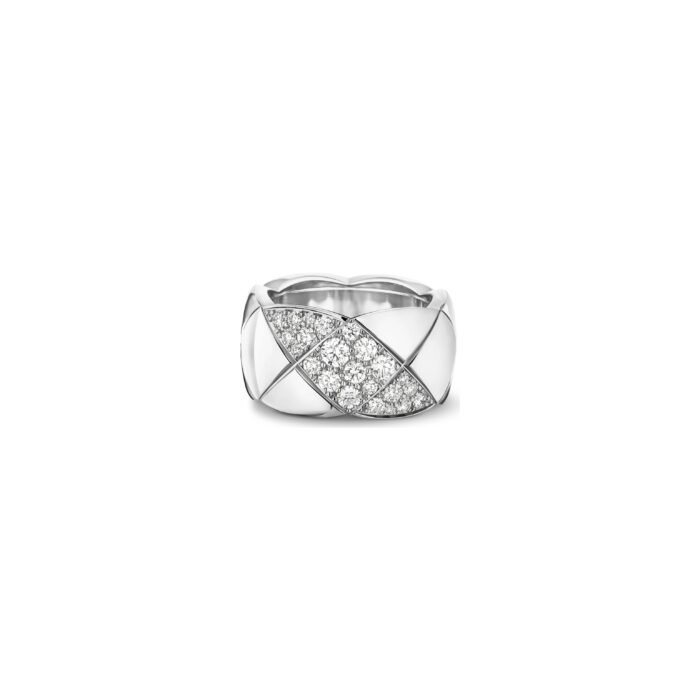 ELSIE LOVE Coco Crush Ring · 925 Sterling Silver 18K Gold Plated · Quilted Design with Full Zirconia Inlay · Luxury Women’s Ring - Image 7