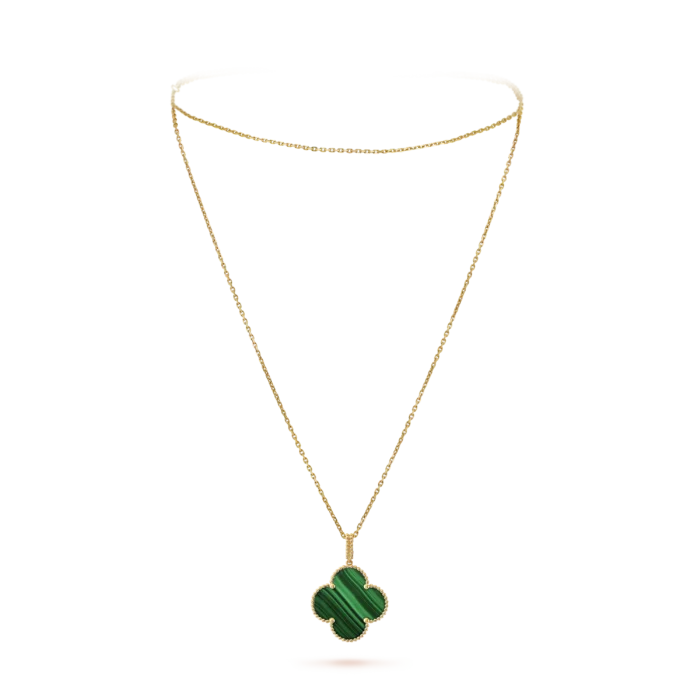 ELSIE LOVE Clover Pendant Necklace, Women’s Long Chain 925 Sterling Silver, 18K Gold Plated - Image 8