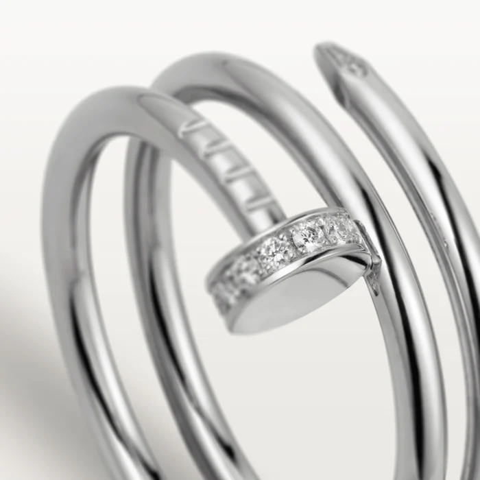 ELSIE LOVE Double Ring Nail Ring, Women’s 18K Gold Plated Cubic Zircon Open Ring - Image 7