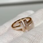 ELSIE LOVE T Ring Women 925 Silver 18K Rose Gold Plated Zirconia PVD 5x Layered Open Band - Image 7