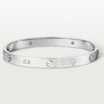 ELSIE LOVE Screw Bangle Bracelet Women 18K Gold Plated V Gold PVD 5x Layered Zirconia Classic Design 0.24in - Image 21
