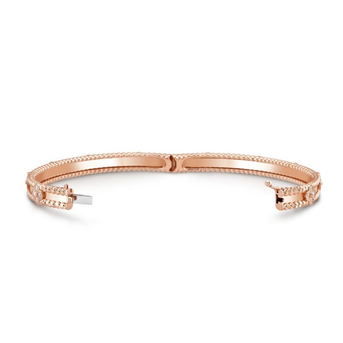 ELSIE LOVE Flower Bracelet Women 18K Gold Plated V Gold Zirconia PVD 5x Layered Elegant Bangle 6.69" - Image 7
