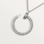 ELSIE LOVE Juste Un Clou Necklace,18k Gold Plated,Cubic Zircon Paved - Image 7