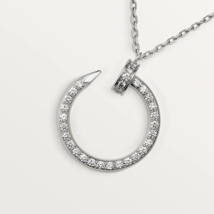ELSIE LOVE Juste Un Clou Necklace,18k Gold Plated,Cubic Zircon Paved - Image 7